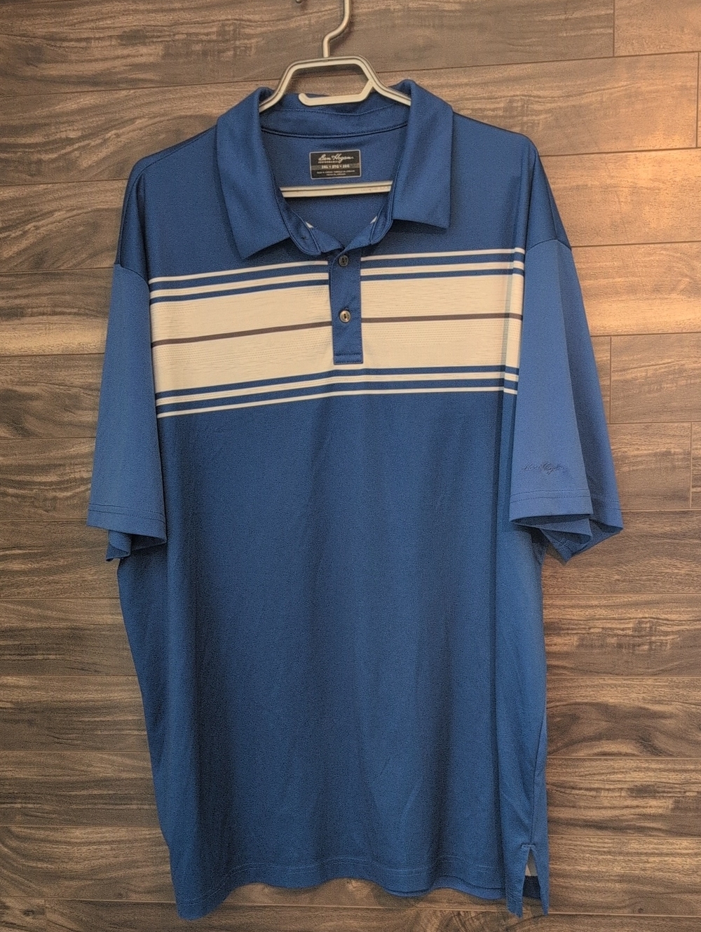 Ben Hogan Performance Golf Polo Shirt Blue Striped 2XL Big & Tall